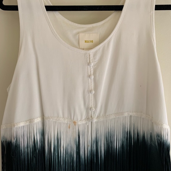 Anthropologie Maeve Dip Dye Fringe Dress - Picture 4 of 7